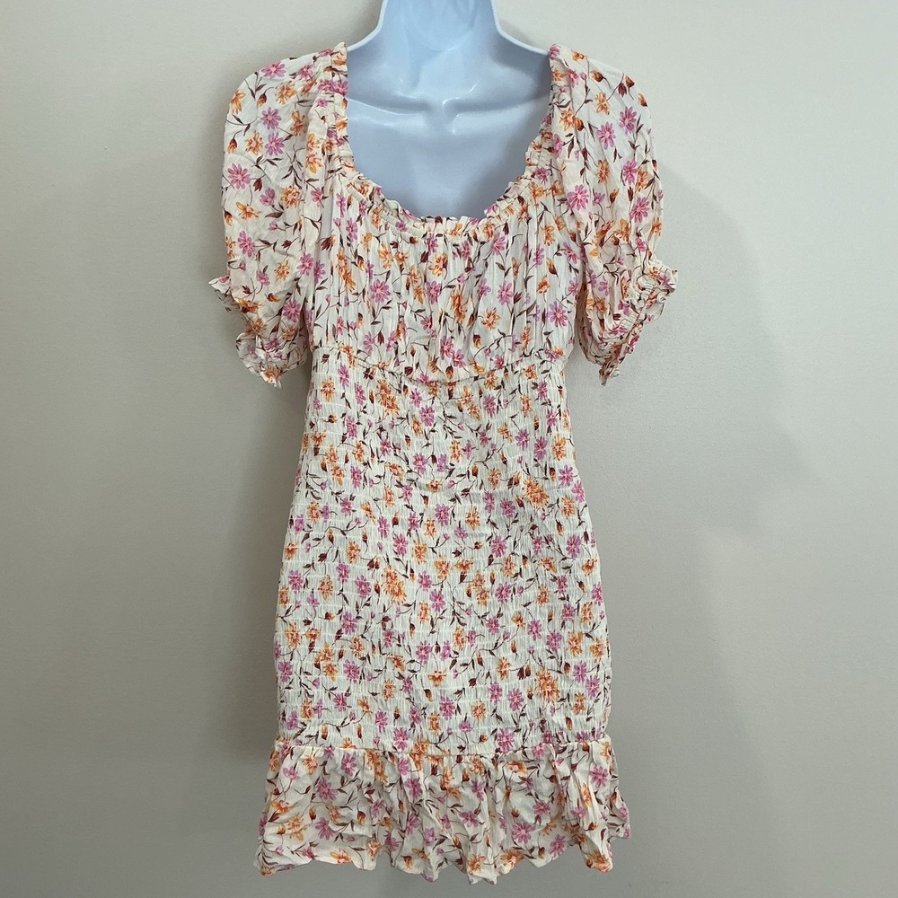 Lily Rose Dress Smocked Floral Fairy Romantic Milkmaid Cottagecore Size M - Picture 2 of 5